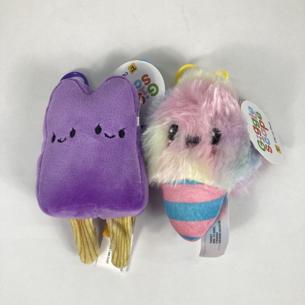 Bag clip-on bundle giggle scape plush popsicle Back-to-School Purse Charm